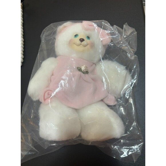 NEW VTG 1998 Fisher Price Sarahberry Collection Pink Bear Plush Stuffed Toy - Picture 1 of 6